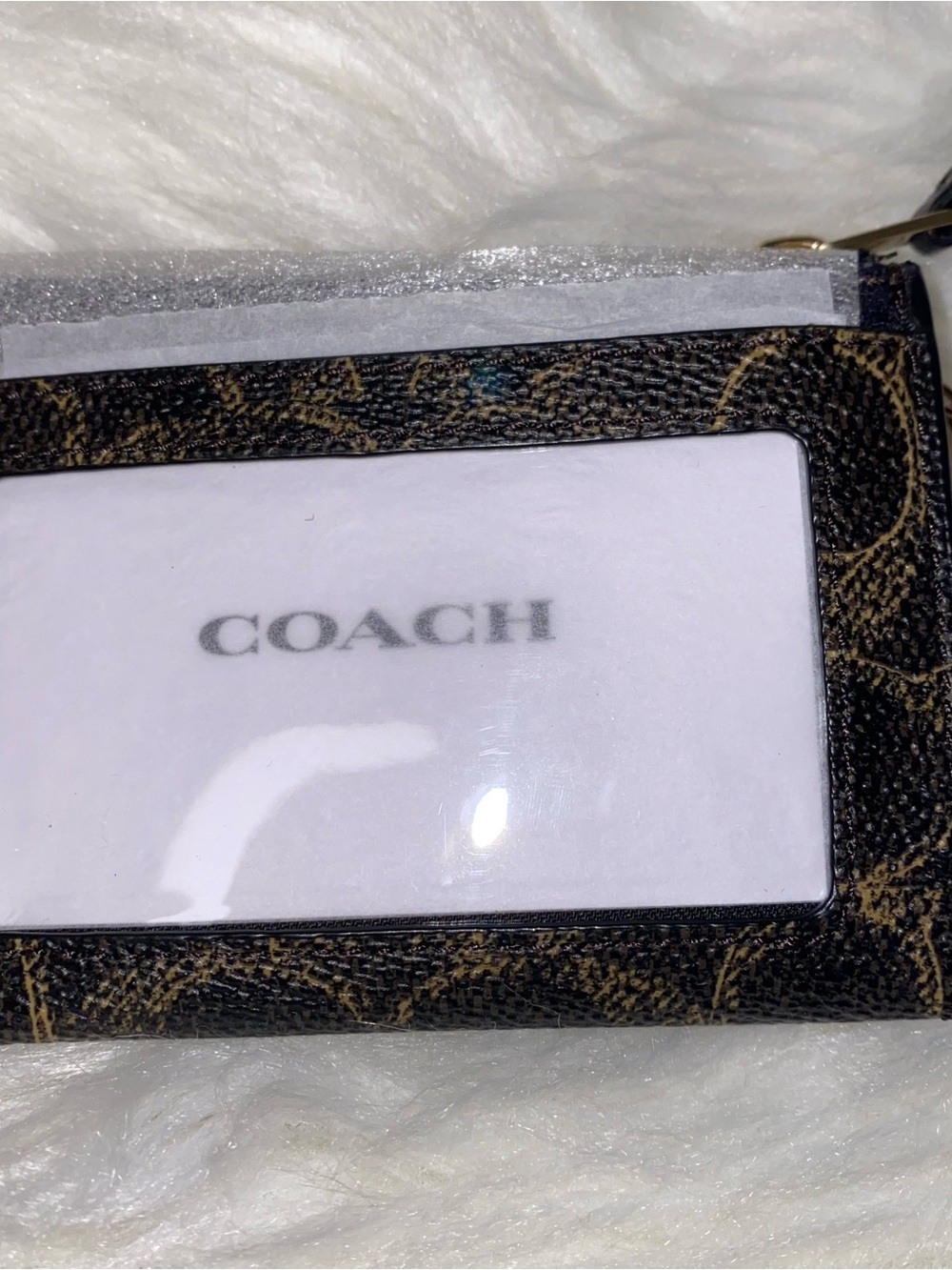 Coach Mini Skinny Id Case In Loved Signature Canvas New with tags - Picture 11 of 12